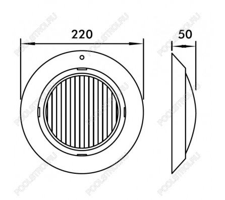 Подводный светильник TLOP-LED20. LED белый цв.. ABS.20Вт