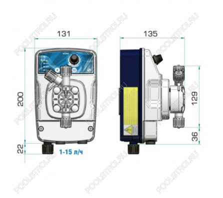 Насос дозир. мембранный eONE PLUS 20-7 100/250V PVDF TFE/P