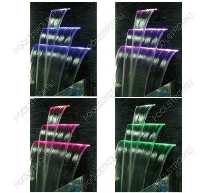 Стеновой водопад Aquaviva PB 900-25(L) с LED подсветкой (906х138х76 мм)