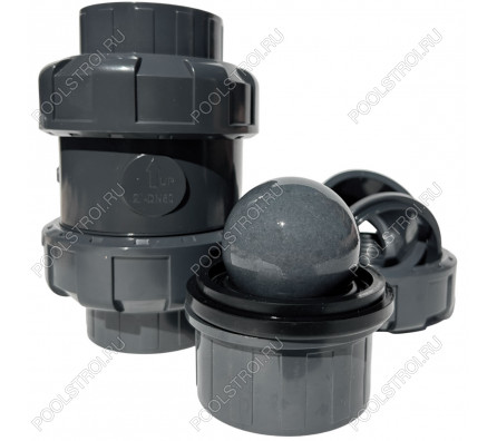 Обратный клапан шаровый d63 уплотнение EPDM AQUAVIVA, Россия