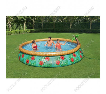 Надувной круглый бассейн Bestway 57416 Paradise Palms (457x84 см) с картриджным фильтром