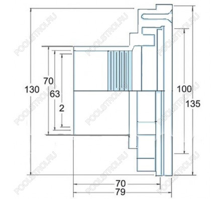 Форсунка заборная Hayward 3319 2
